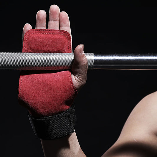 Adjustable Wrist Wraps with Leather Grip – Weightlifting Support for Barbell, Pull-Ups, Deadlifts & Kettlebell Training